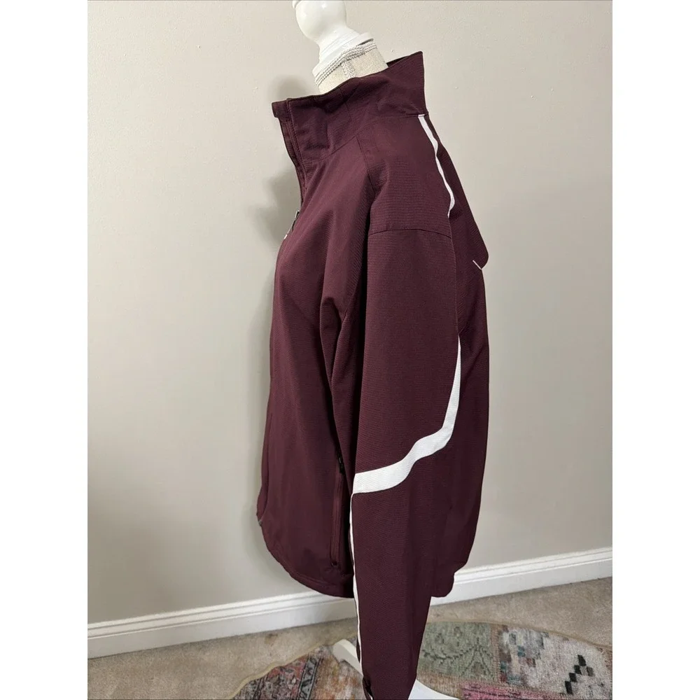 Adidas Maroon Full Zip Lightweight Jacket EUC Size Large‎